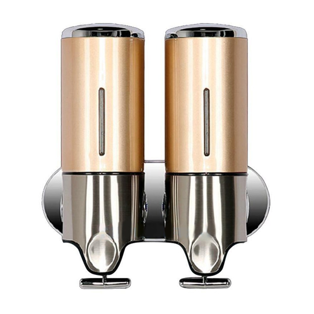 500ml Double Liquid Soap Dispenser Wall Mount Bathroom Shower Shampoo Dispensers Shower Accessories for Hotel