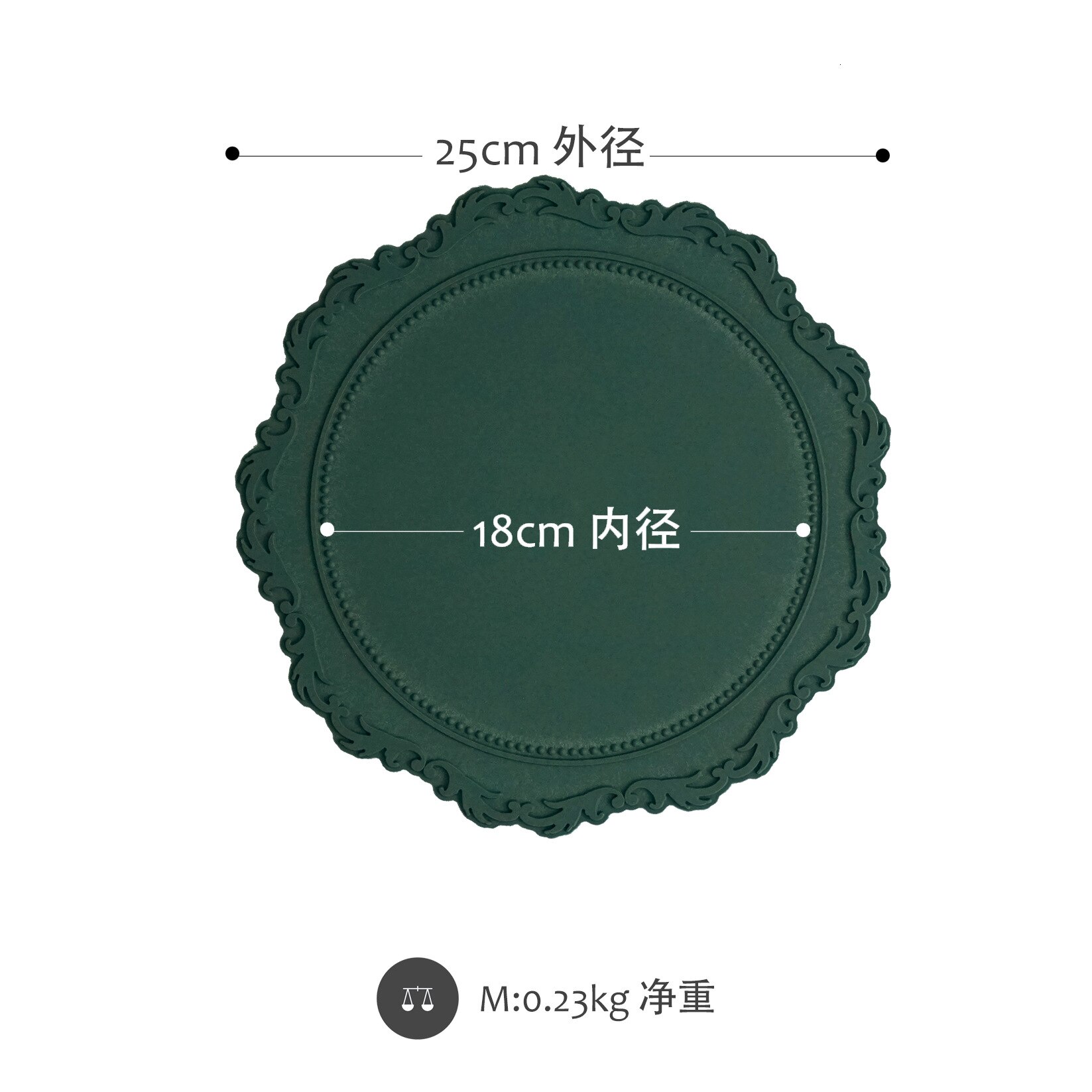 Coffee Potholder Korean Placemat Coffee Mat Out of The Plate Afternoon Tea Snack Plate Place Plate Cushion Cute and Simple: green