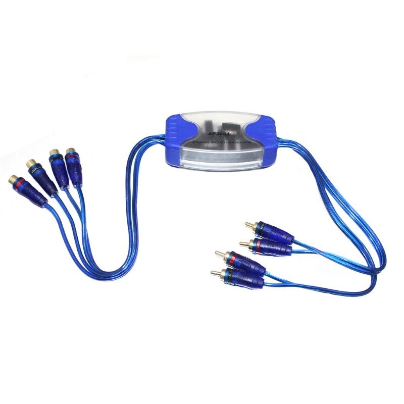 Universal noise sound eliminator 4 channel rca ground loop isolator noise filters til bil