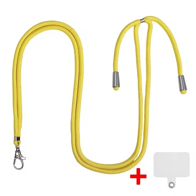 Universal Adjustable Phone Lanyard Strap Mobile Phone Hanging Rope Neck Straps Anti-lost Lanyards Cell Phone Accessories: Rose Red