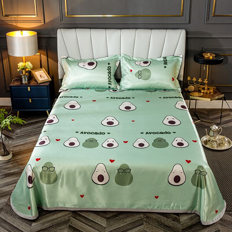 Verano Cool Sleeping Bed sábana 230x250cm aguacate impreso suave transpirable cama Mat colchones cubierta para adultos niños w/2 funda de almohada: Model 10