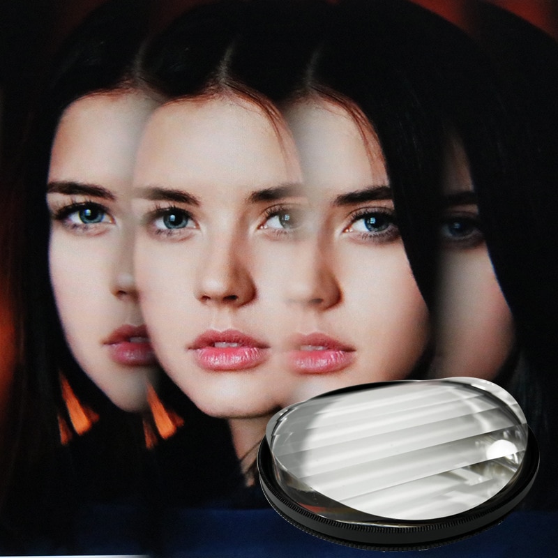 Acessórios de filtro de câmera repetir vários imagem colorida prisma de vidro 77mm caleidoscópio mutável número de assuntos fotografia