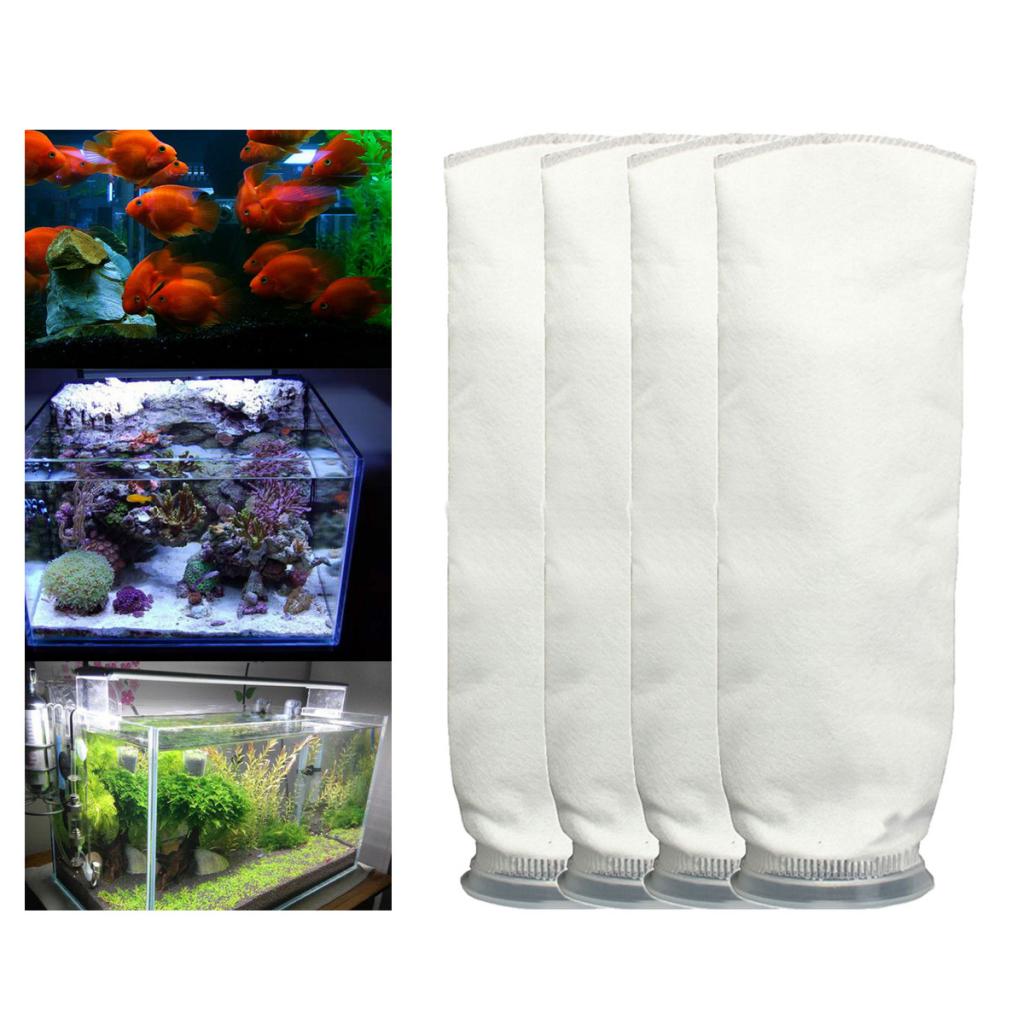200um 4x15" Fish Tank Aquarium Marine Sump Felt Pre Filter Sock Bag Holder