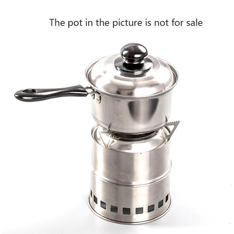 Outdoor picnic barbecue Portable stainless steel stove BBQ Grills Wood Carbon Firewood furnace Alcohol removable stove