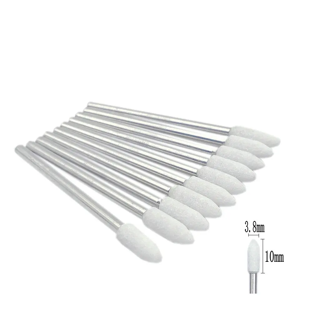 10pcs/set Dental Stone Grinder Polisher Burs 2.35mm Shank For Contouring Shaping Porcelain Dental Rotary Stone Polisher