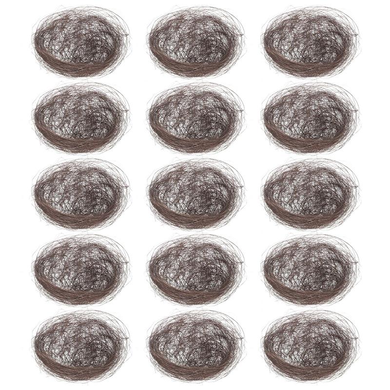 Nido de Pájaro simulado de 15 piezas, plato frío de decoración artesanal, adorno de nido, platos fríos, adornos de Nido de Pájaro, plato frío, Nido de Pájaro: Coffee