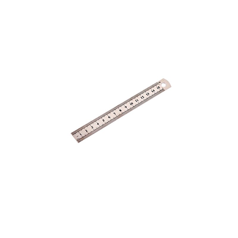 Students Stainless Steel Ruler Metal For Drawing School Learn Drawing Ruler Cutting Ruler: 15cm