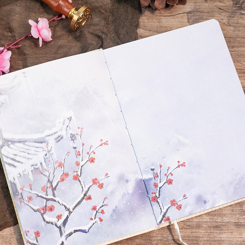 Hardcover Creativity Chinese Style Notebook School Supplies Stationery Notepad Diary Book Weekly Planner Daily Work Journal