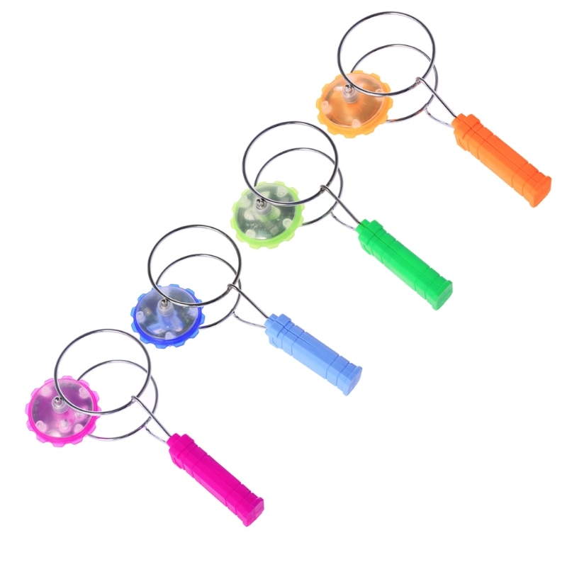 Magnetisk gyrohjul magisk spinding førte farverige lys gyro yoyo legetøj børn