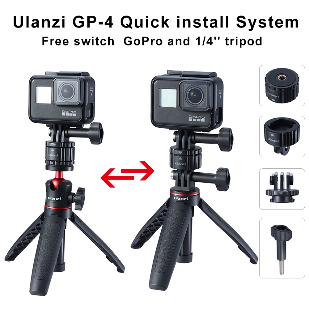 Ulanzi GP-4 schnell Freisetzung Magnetische Montieren Basis GoPro und 1/4'' Stativ Montieren Basis Adapter für GoPro Max/8/7/6/5/4/3 zubehör