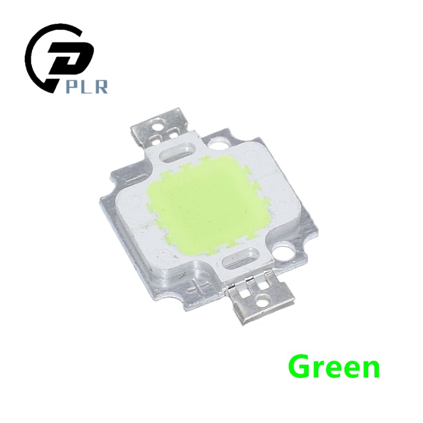 10 kpl 12v-15v 10w tehokasta integroitua led-lamppusirua smd-polttimo valonheittimen kohdevalaistukseen valkoinen/lämmin valkoinen/punainen/vihreä/sininen/keltainen: Vihreä