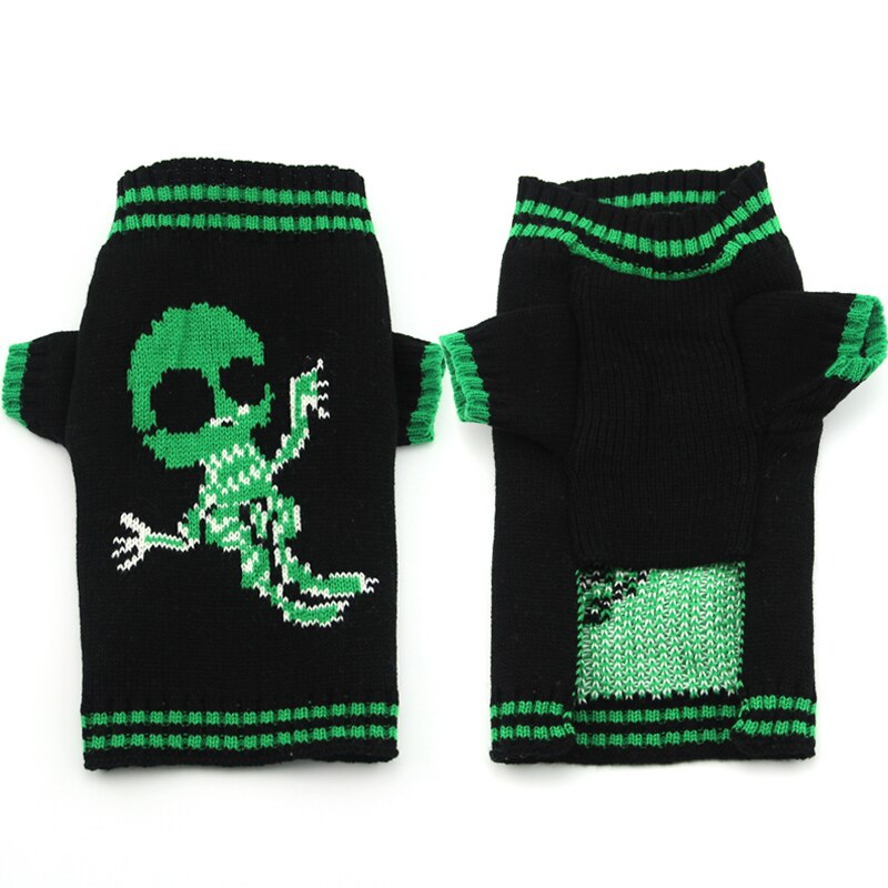 Cute Pumpkin Dog Sweater Halloween Pet Clothes for Dog Cat Party Costume Puppy Jumpers Dog Knitwear Chihuahua Apparel: Green / XL