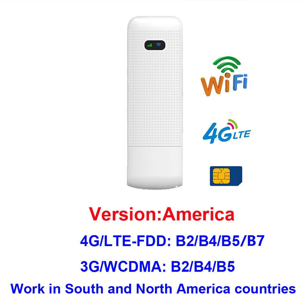 Routeur WIFI Portable MiFi 4G LTE 150Mbps routeur sans fil Modem USB avec fente pour carte SIM pour ordinateur Portable iPhone iPad: Default Title