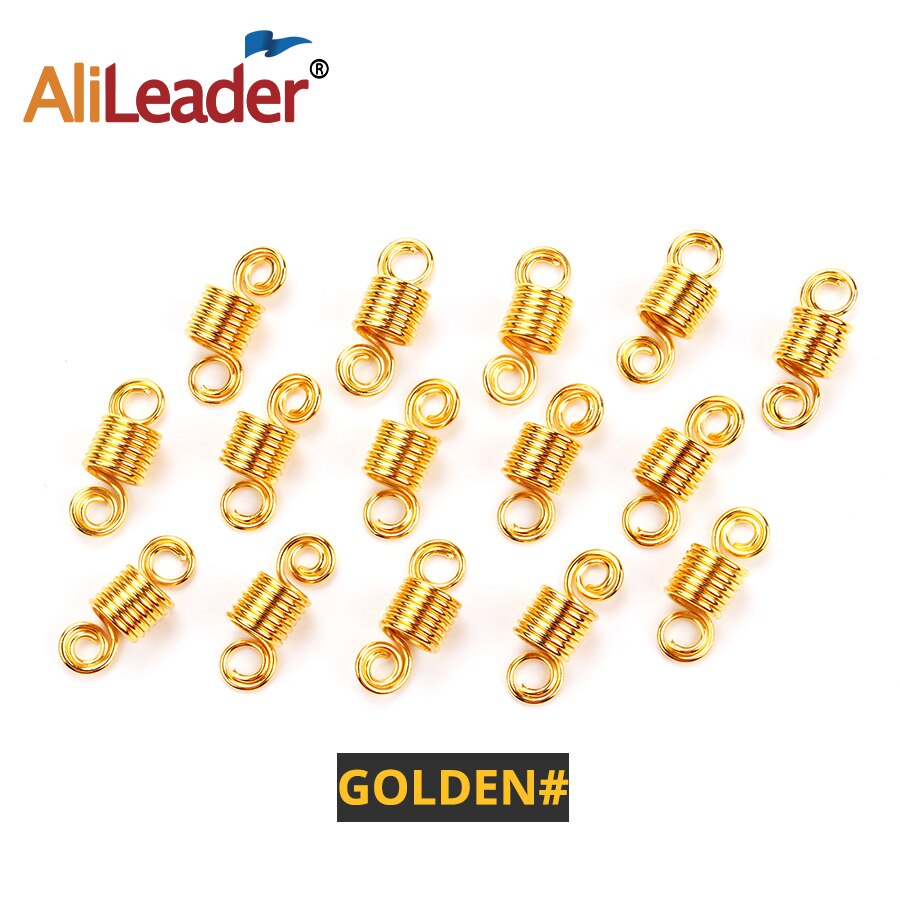 Alileader Lente Haar Ringen Van Dreadlocks Haar Accessoires Kralen Voor Dreads Vlecht Kralen Voor Vrouwelijke Gouden Spiraal Haar Vlechten