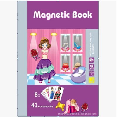 Wooden Magnetic Puzzle Board - Face Changing Expression Game - Educational Toy for Kids: Blue
