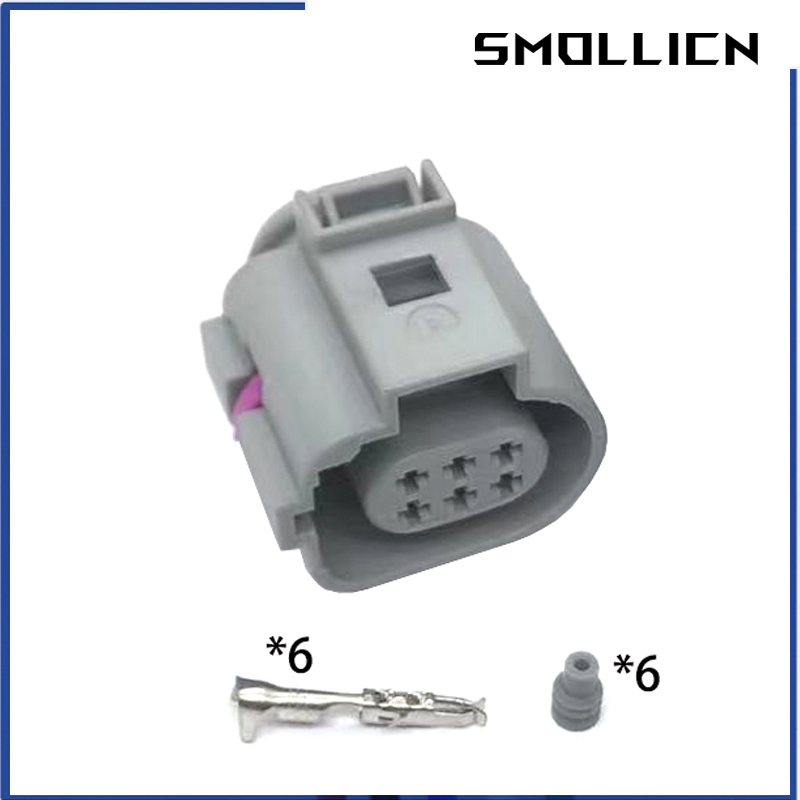 6 Pin 1.5mm 1J0973713G 1J0 973 713 G Automotive EGR Valve Waterproof Connector Plug Auto Socket 4212 1200 42121200 4G0973813B: Dark Grey
