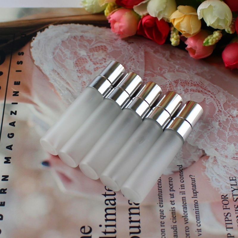 20 Stks/partij 5 Ml/10 Ml Frosted Dunne Glazen Spuitfles Navulbare Parfum Verstuiver Mini Sample Fles Parfum Glas fles