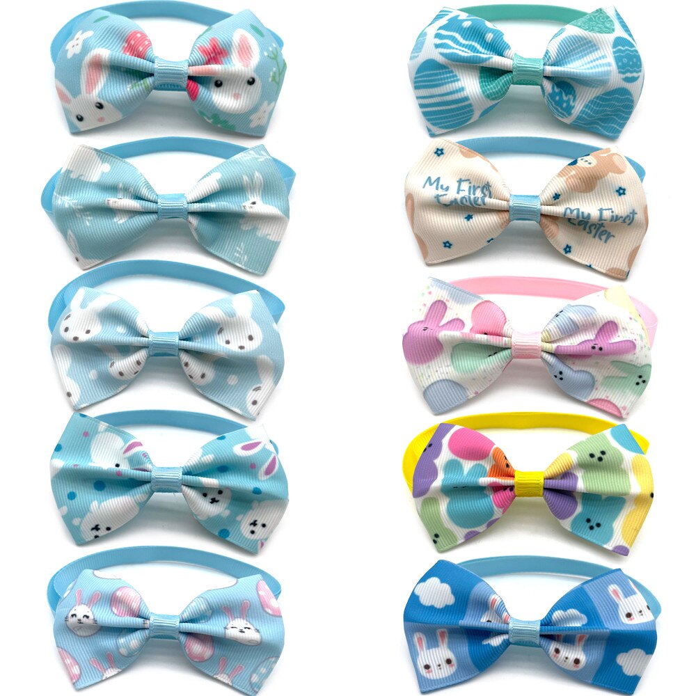 30/50pc Easter Pet Dog Bow Ties Rabbit Style Small Dog Bow Tie Accessories Puppy Dog Collars Adjustable Dog Necktie Pet Supplies: 30 pcs