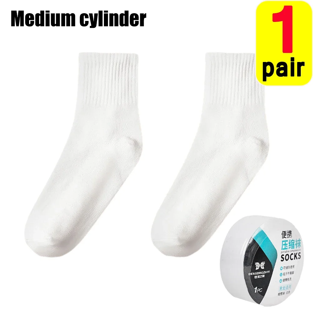 Calcetines de viaje desechables para hombres y mujeres, calcetines de compresión lavables, calcetines de algodón de compresión portátiles una sola vez para viajes de negocios: Verde militar