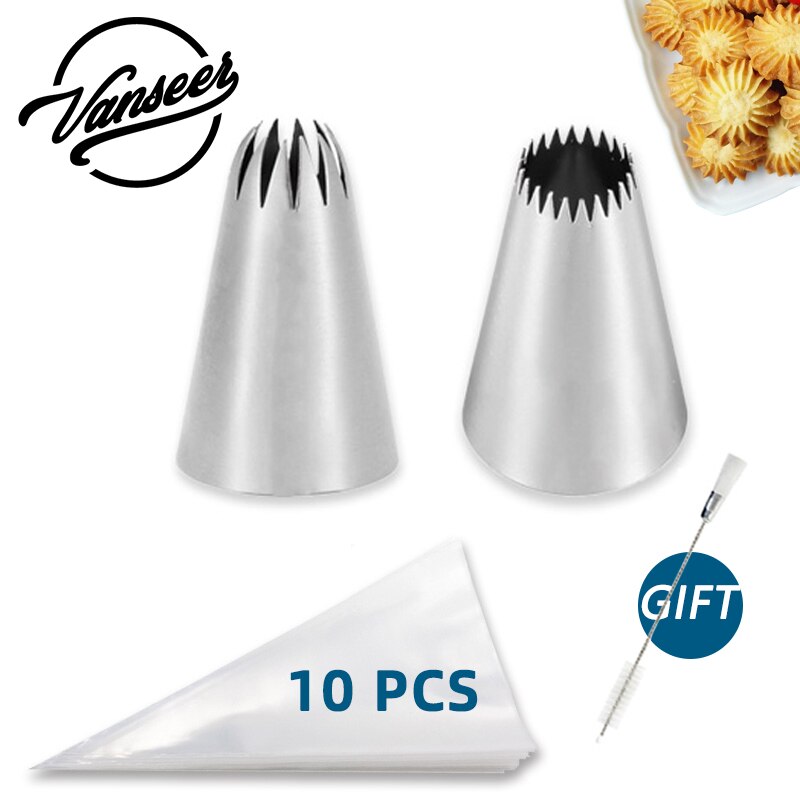 Cookies and Cake Pastry Nozzles Baking Supplies Kitchen Stainless Steel Cakes Decorating piping Tips Tool Cupcake Accessories