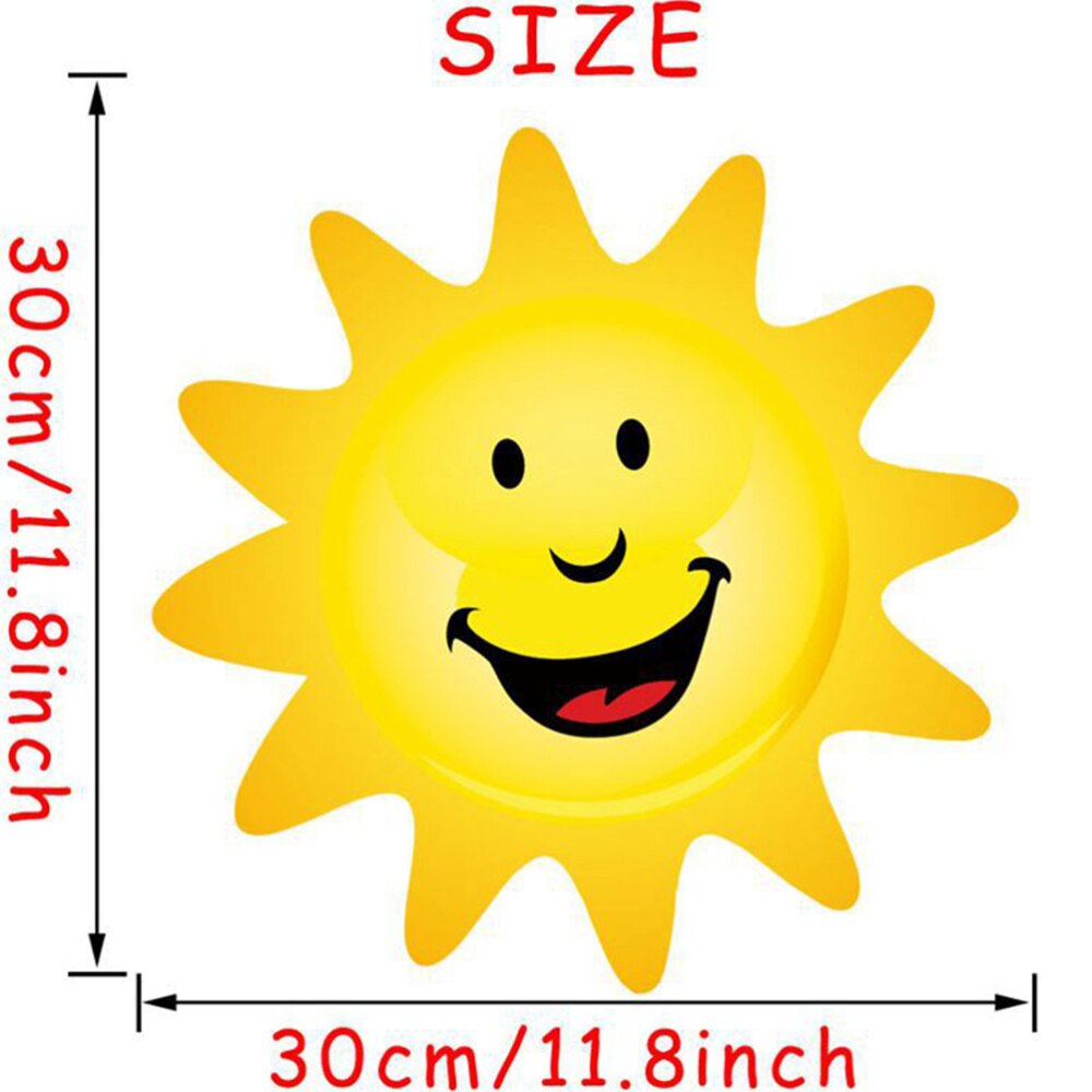 1PC Cartoon Sun Wallpaper Wall Sticker Wall Decoration Wall Decal for Kids Room Kindergarten