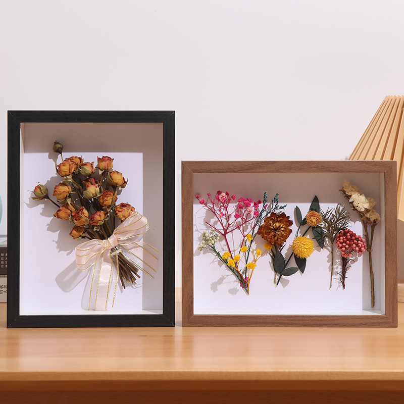 Shadow Box Frame 3D Hollow 3cm 5cm Photo Frame Dried Flower Specimen Holder Handmade DIY Handwork Display Home Decoration