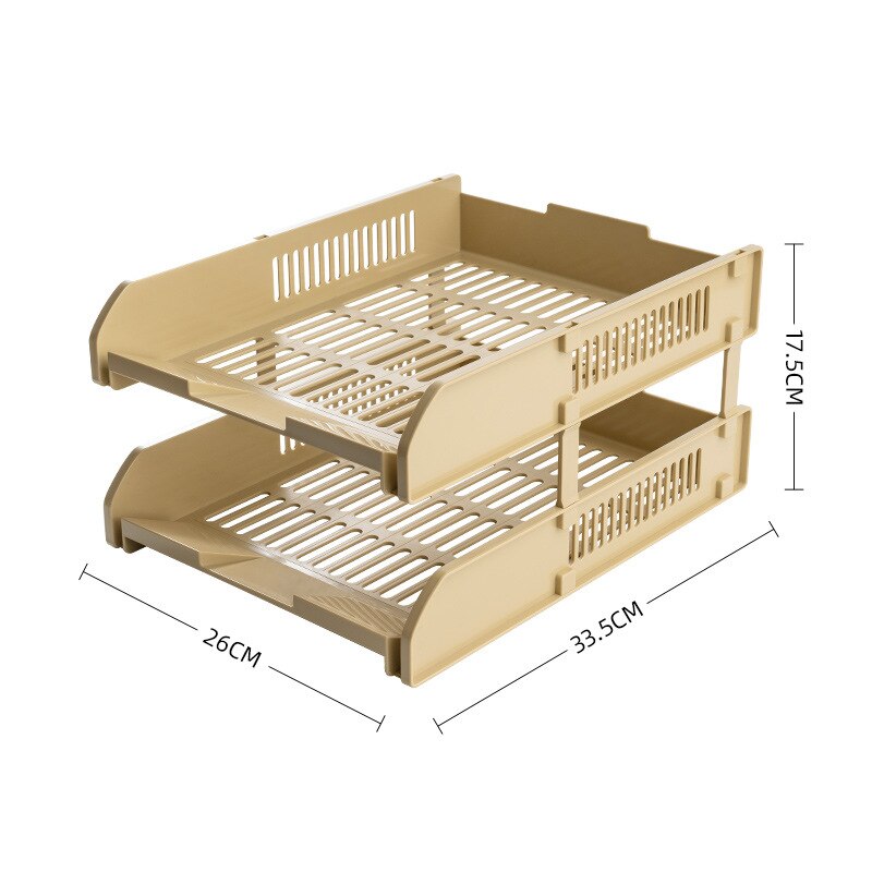 OFFIDIX 5-laags Opbergdoos Van Kraftpapier – Voor A4-documenten – Bureau-organizer Voor Thuis Of Kantoor – Wit