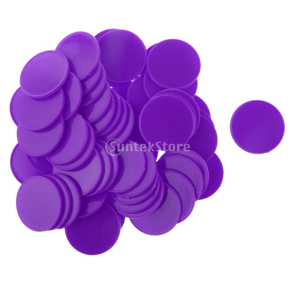 Pack of 50pcs Casino Poker Chips Poker Game Counters Board Game Chips Kids DIY Craft Chips 40mm