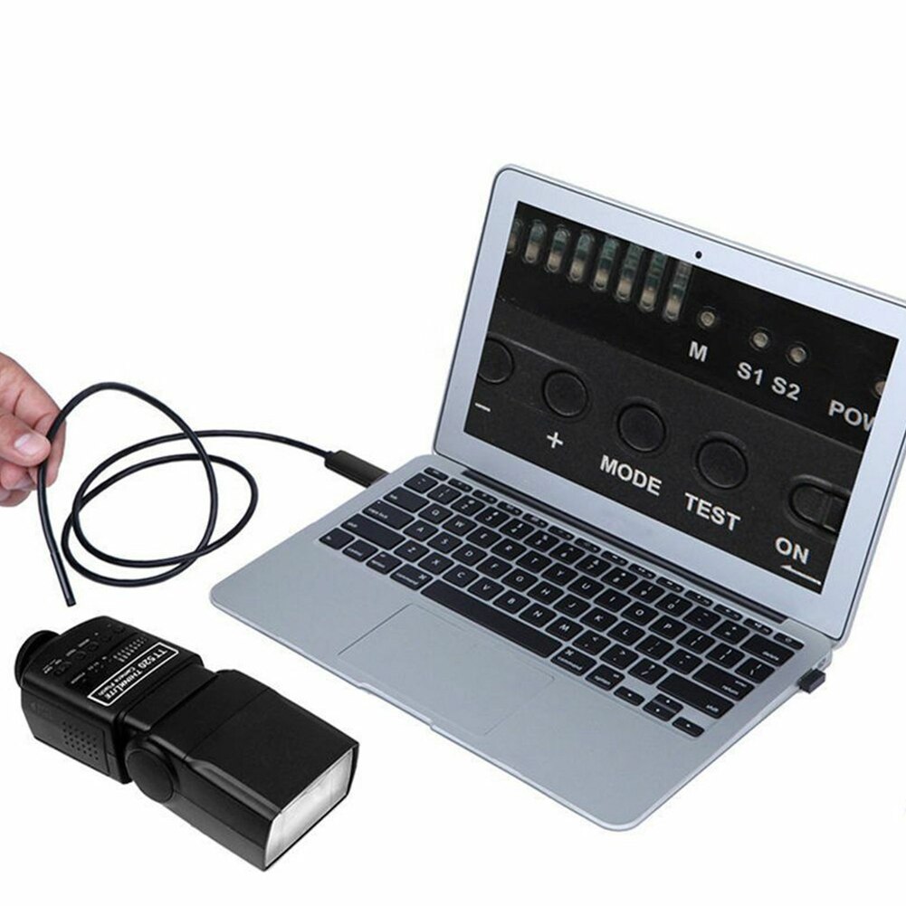 Endoskop 3 in1 inspektionsboreskop sort usb video 6 led type-c fleksibel industriel hd kamera vandtæt bærbar computer