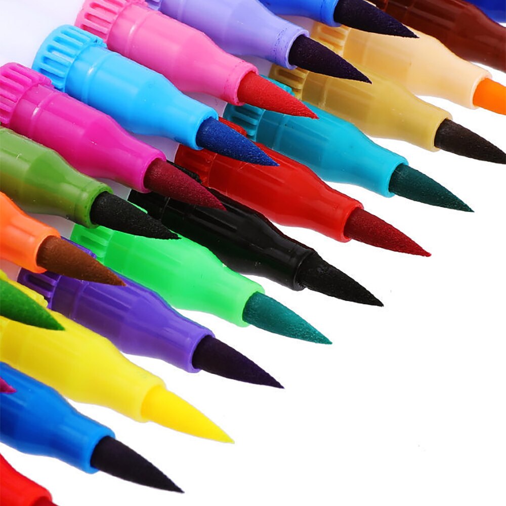 100pcs Colour Dual Tip Brush Pen Double-Headed Watercolour Marker Painting Pen Set Fine Line Watercolour Art Markers