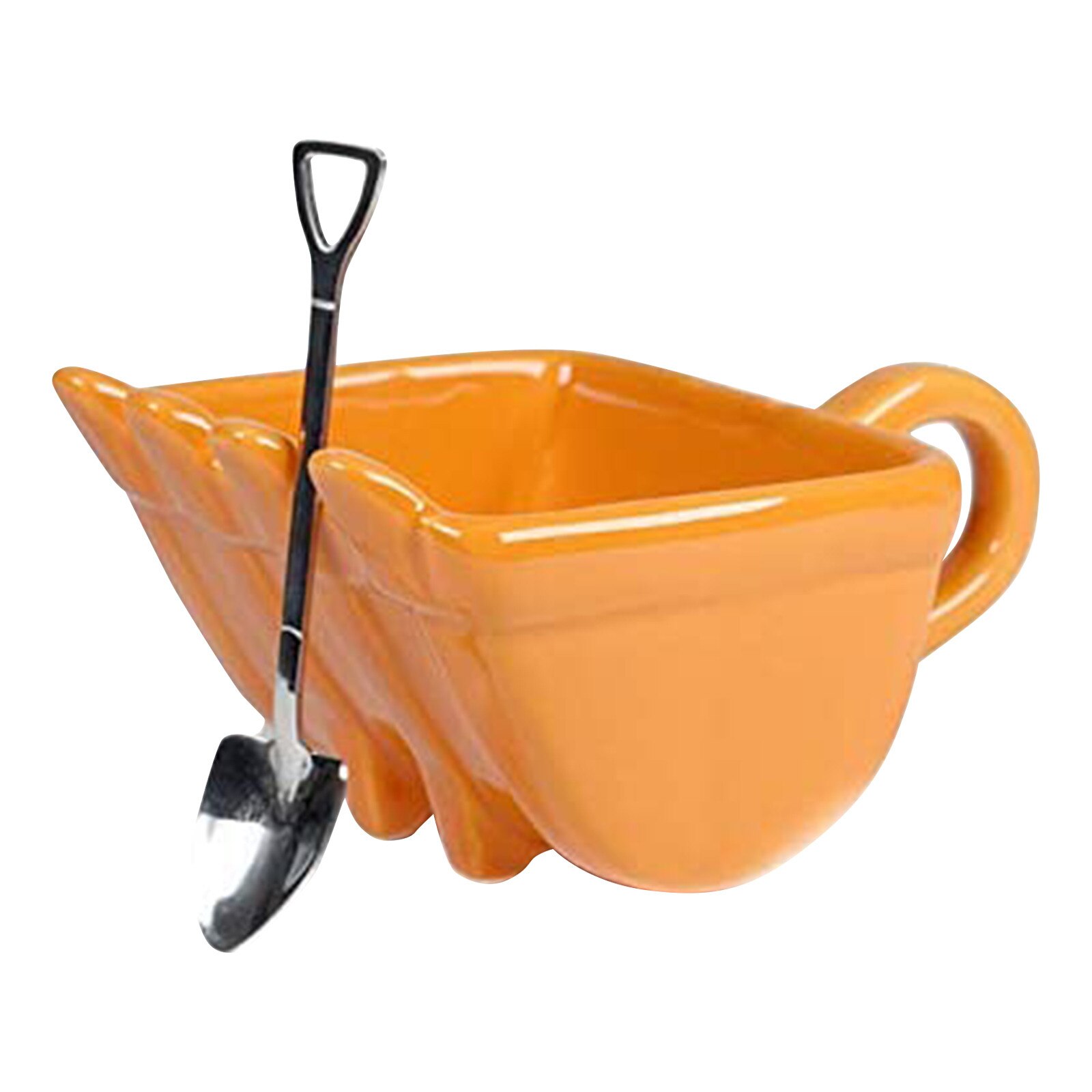 Taza de café de excavadora creativa, cuchara con forma de pala para amigos, para tomar café: Orange 