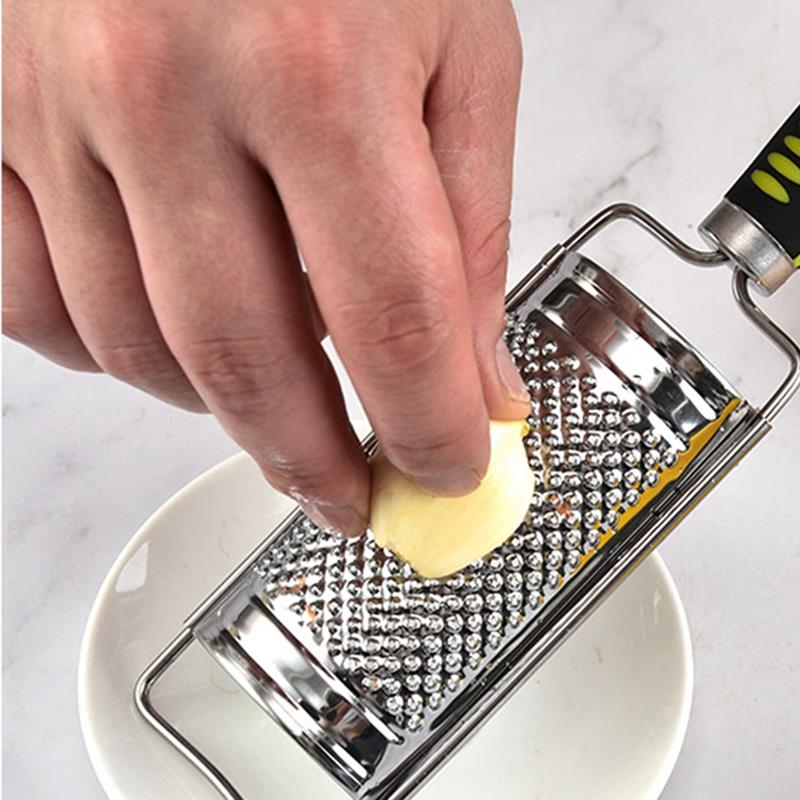 4Pcs Kaas Rasp Set Rvs Handheld Voedsel Rasp Citrus Citroen Zester Met Borstel Gember Knoflook Chocolade Keuken Gereedschap