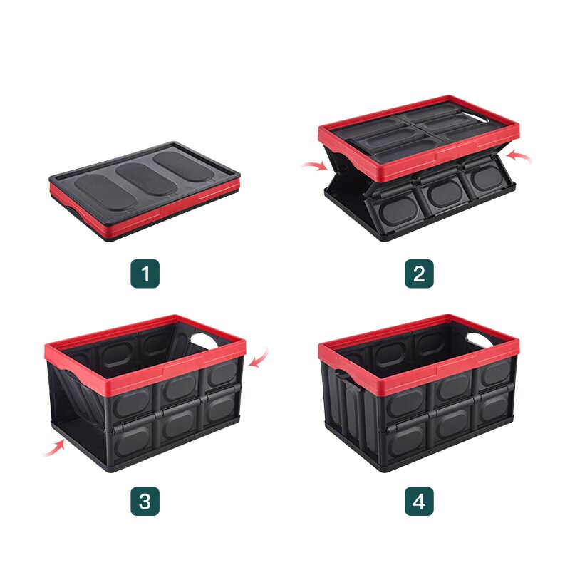 Caja de almacenamiento plegable para maletero de coche, herramientas de pesca de alta capacidad, caja organizadora de artículos diversos, caja organizadora para salida de alimentos, caja de accesorios para bebidas