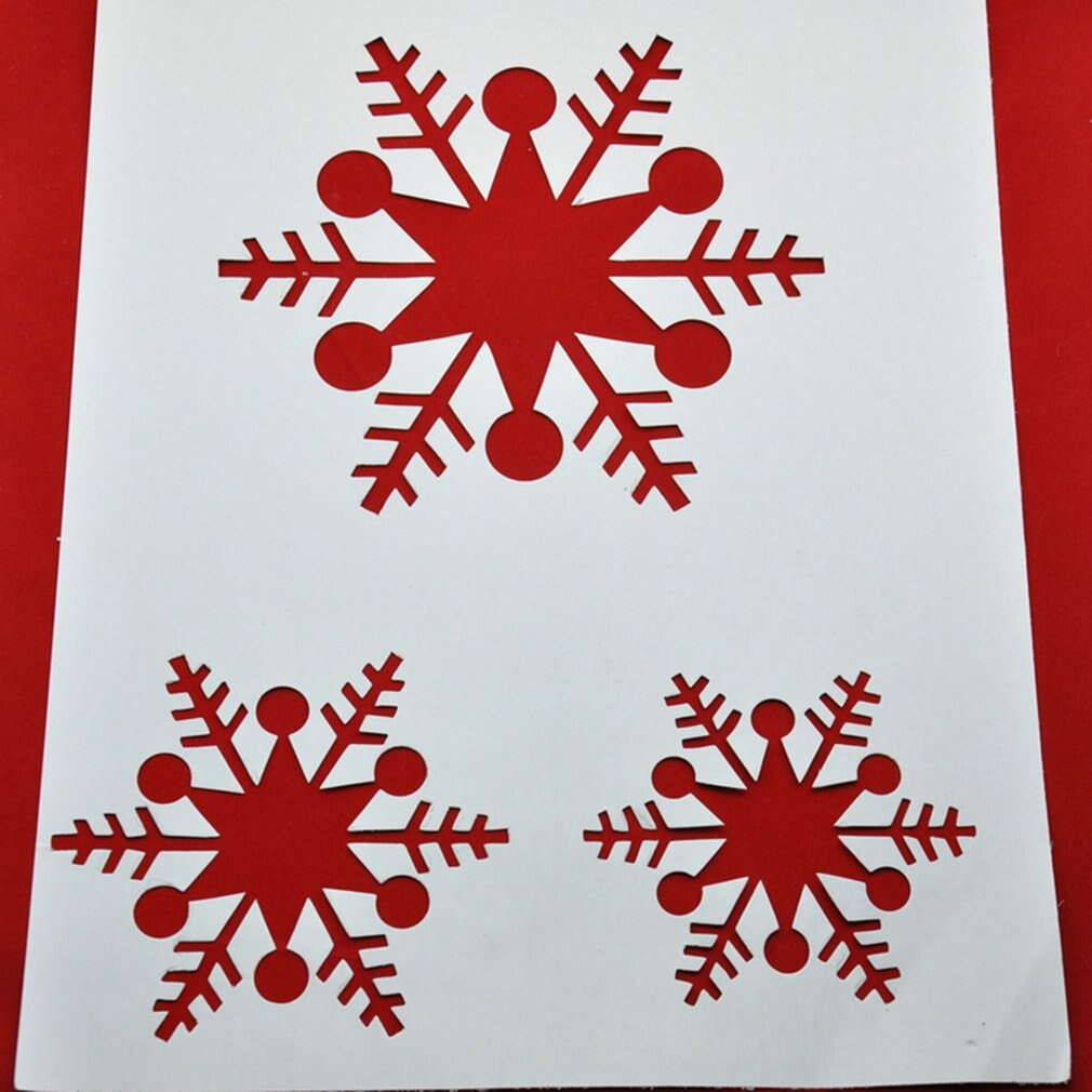 Merry Christmas Spray Pattern Santa Snowflake Window Christmas Ornaments Decoration Snow Template Year