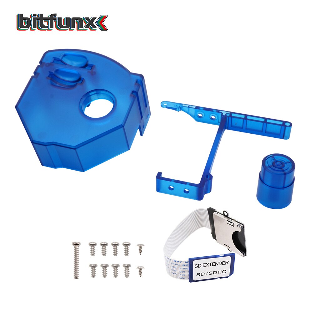 Bitfunx-Kit de montaje de tarjeta SD, mando a distancia, adaptador de extensión para SEGA Dreamcast GDEMU5.5 5.15b: Translucent blue