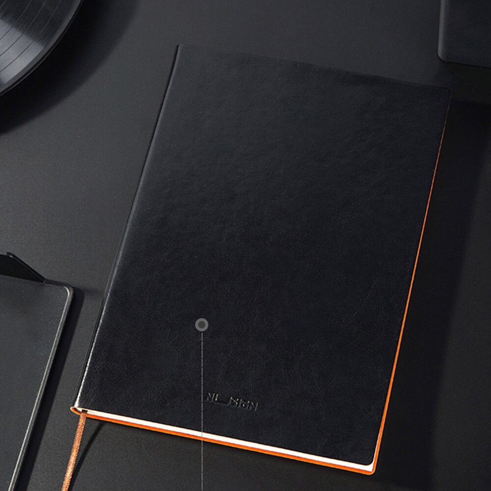 Nusign A5/B5 Sizes Soft Face Leather Notebook High-end Office Business Notebook Leather Face Stationery Bookmark Ribbon