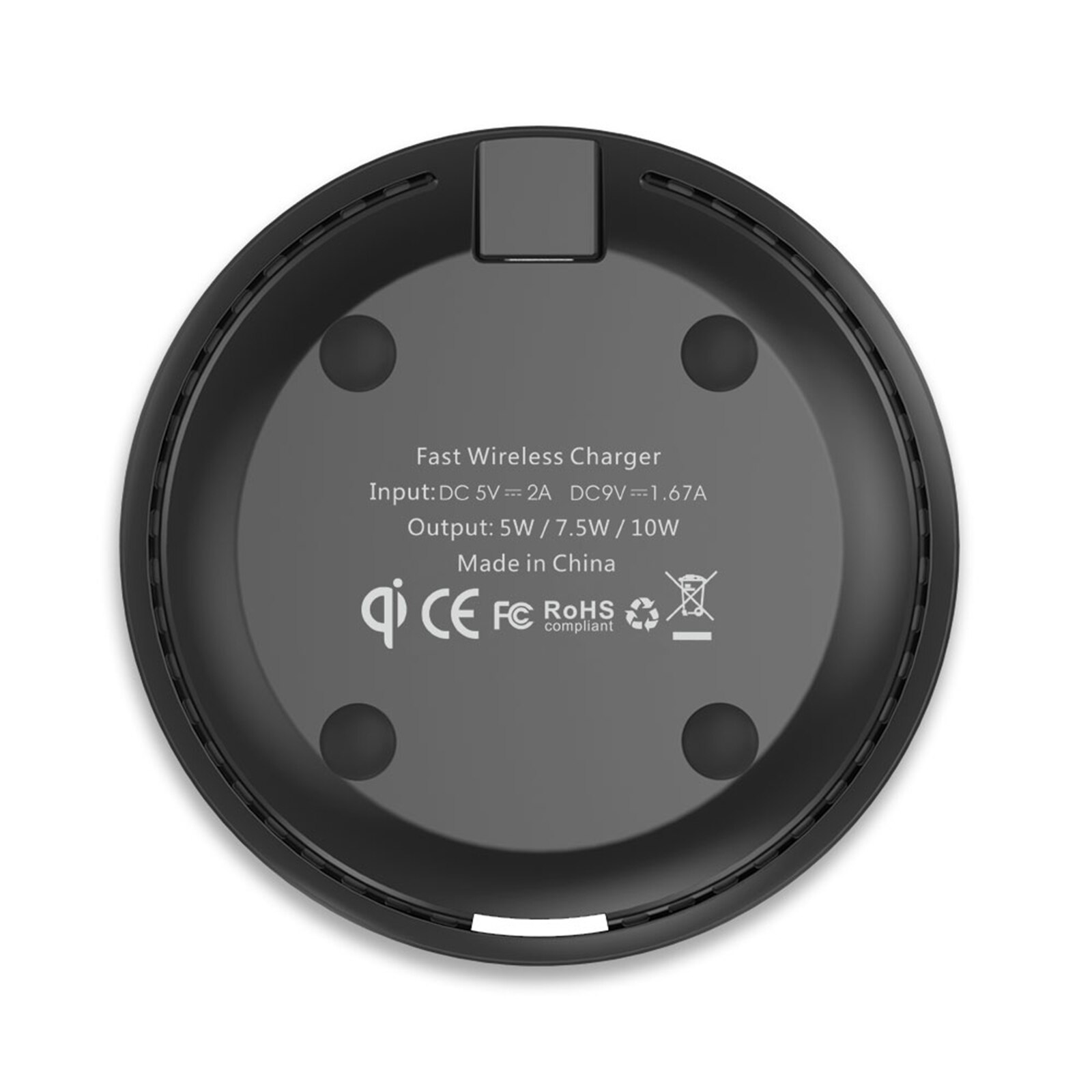 Fast Charger Wireless Charger Fast Charger Wireless Charger Pad 1.5M Qi 2. 7.5W+10W+5W Black Type-C Compatible Wireless Charger