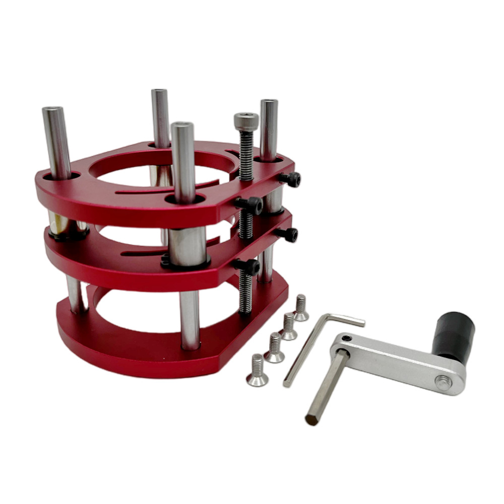 Aluminum Router Table Insert Plate Router Lift Kit for 65mm Diameter Motors Woodworking Workbench Trimmer Engraving Machine Tool: Gold