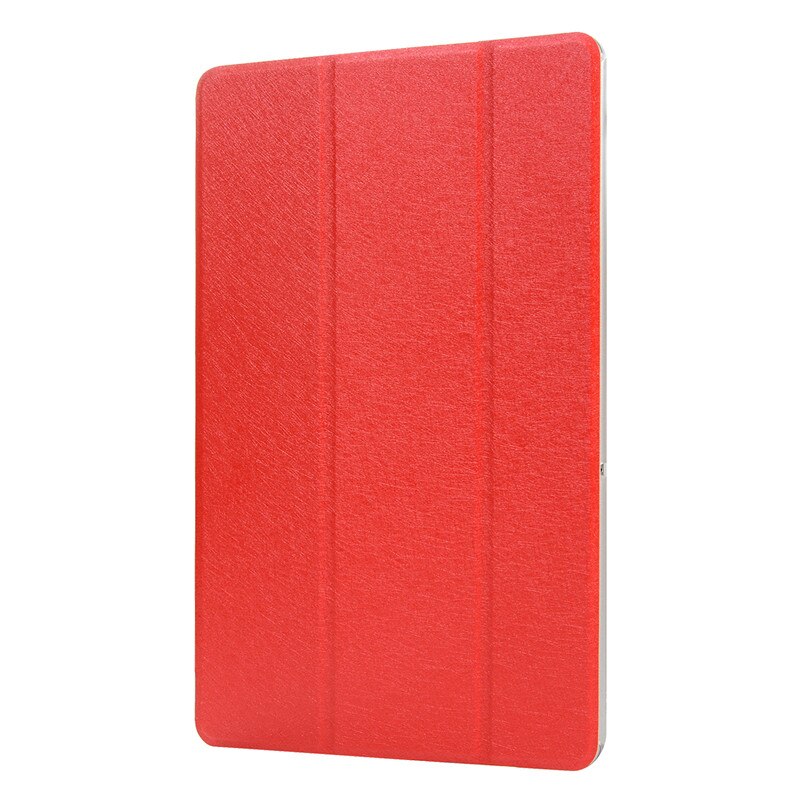 Voor Samsung Galaxy Tab A7 10.4 SM-T505 T500 T507 Ultra-Dunne Flip Leather Case Shockproof Fold Stand Tablet cover: red