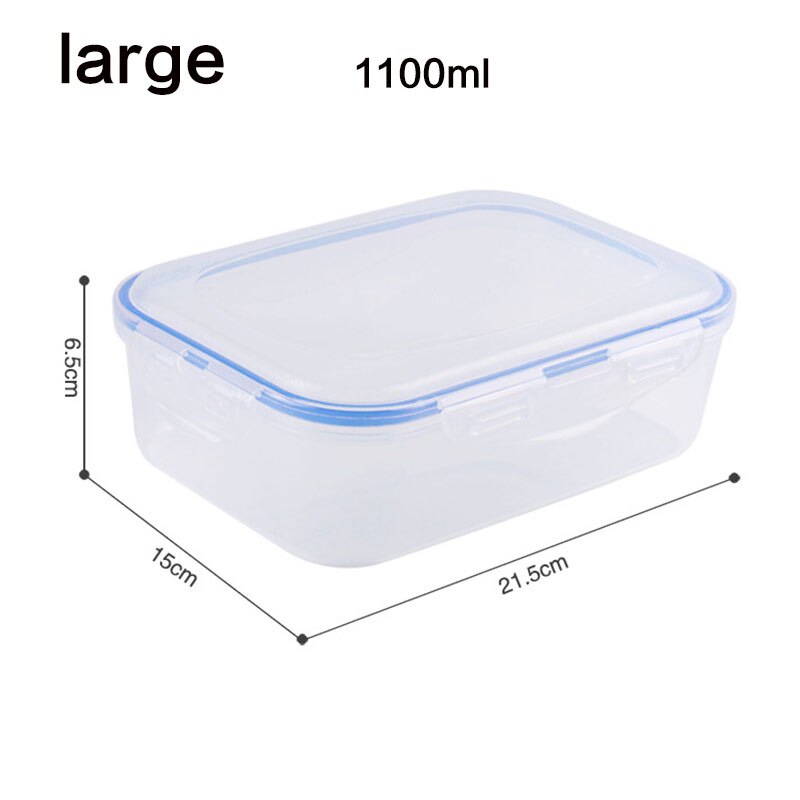 Portable lunch box plastic lunch box meal storage food preparation lunch box reusable microwave oven container household box: 1100ml
