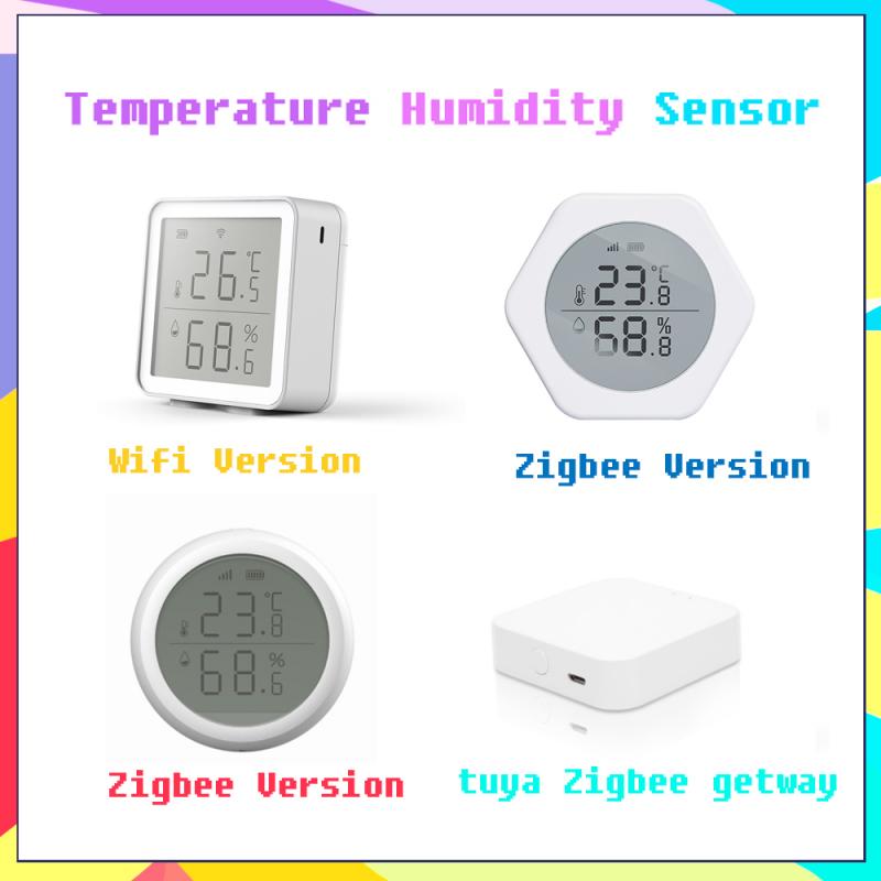 WIFI And ZigBee Temperature And Humidity Sensor With LCD Screen Display Working With TuYa ZigBee Hub/getway Smart Life