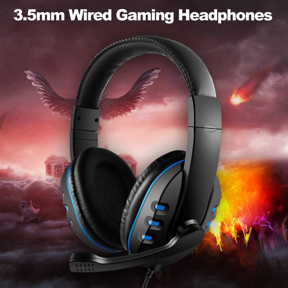 Stereo Gaming Headset For Xbox one PS4 PC 3.5mm Wired Over-Head Gamer Headphone With Microphone Volume Control Game Earphone