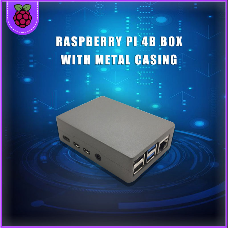 Aluminum alloy metal shell Raspberry Pi 4 generation Pi 4B box