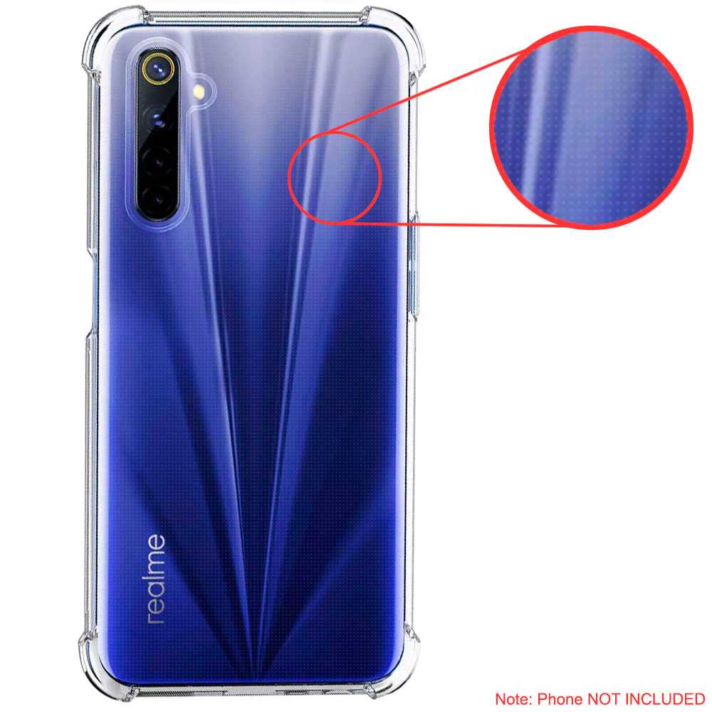 TPU Schutzhülle für Realme 6/6S Gerundete Kanten Rückseite Stoßfest Fall Hülle Tasche Antishock Shockproof Stoßstange