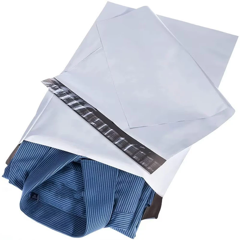 50 Pçs/lote Grátis Envelope sacos de Plástico Envelope Expresso de Sacos de Armazenamento De Cor Branca Sacos De Discussão Auto Selo Adesivo Saco do Correio