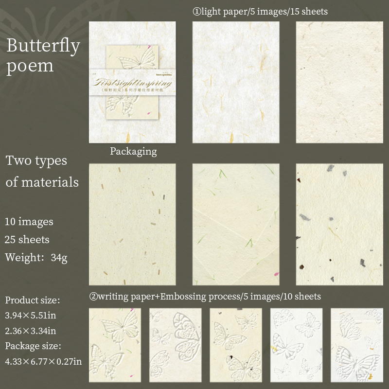 Journal GO, 25 uds., Material de textura en relieve , papel para diario, álbum de recortes, decoración de Collage, papel de fondo Vintage: Blanco