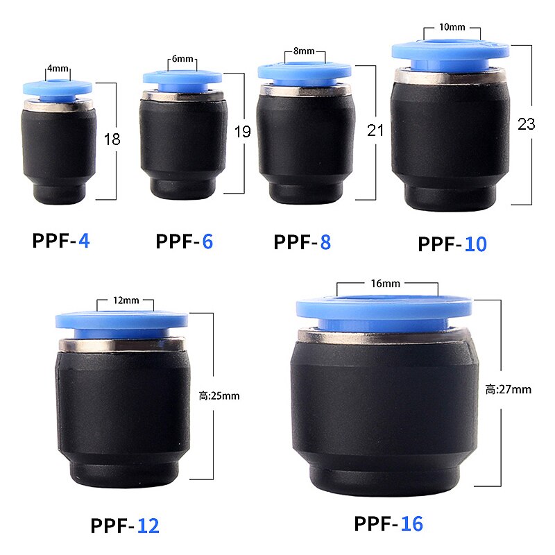 4mm/6mm/8mm/10mm/12mm Pneumatic Plug Fittings Quick Nylon Blanking Fitting Hose Tube Push Fit Dustproof Seal Connector Air Line