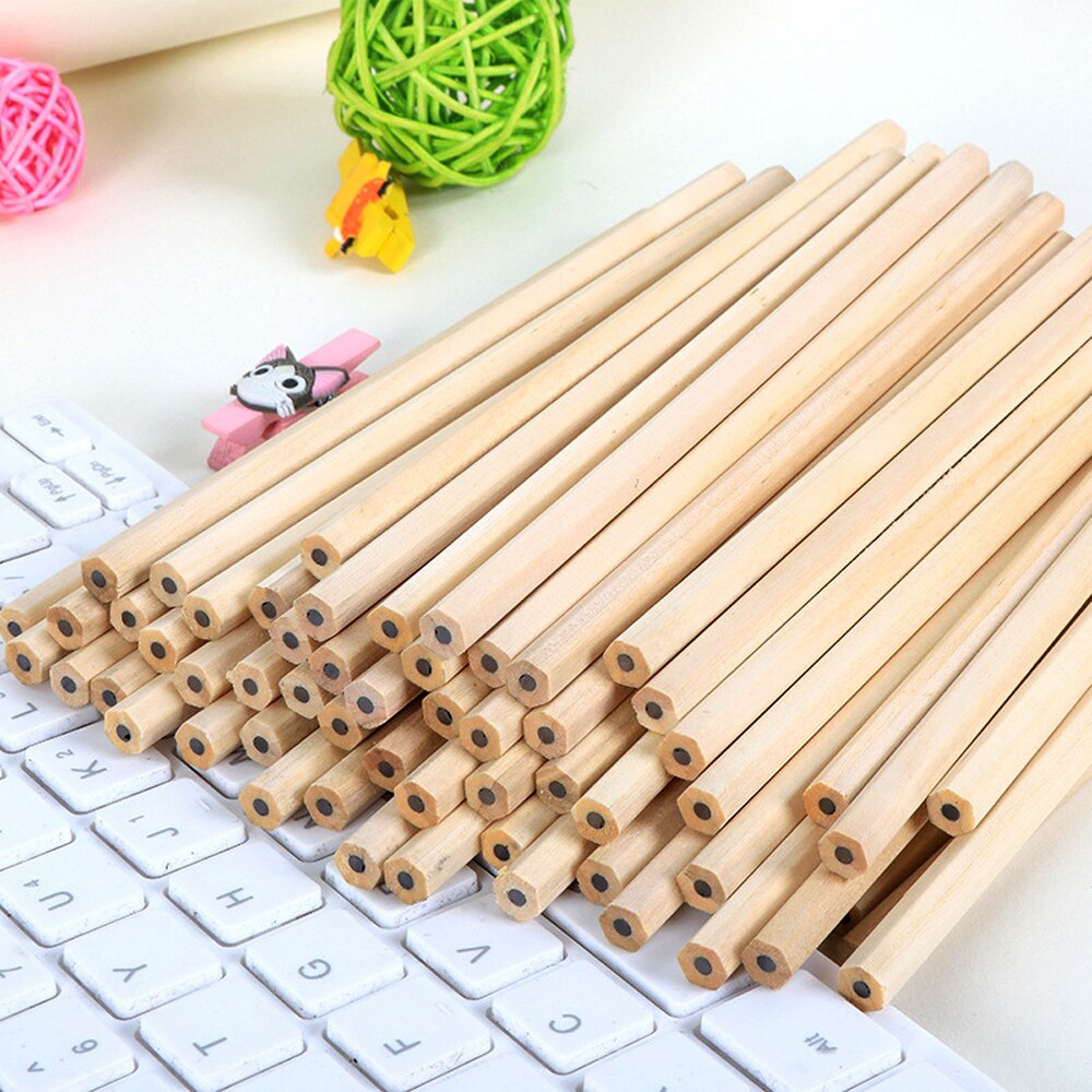 20Pcs Hb Houten Potloden Schetsen Potlood Zwarte Kern Ruwe Hout Nontoxic Kids Potloden School Stationery Office Supply