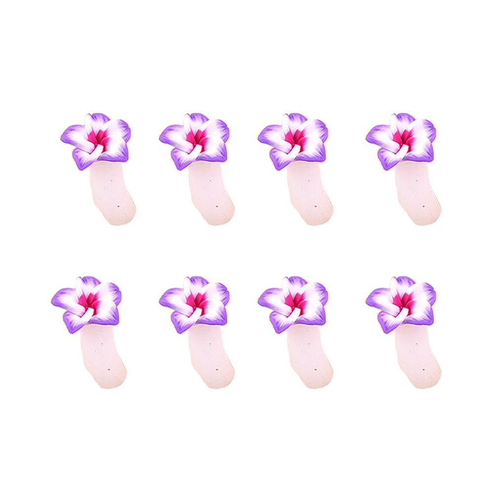 8 unids/set separadores de dedos de silicona Corazón de flor espaciadores de uñas dedos pies Gel UV salón de manicura pedicura herramienta: Verde claro