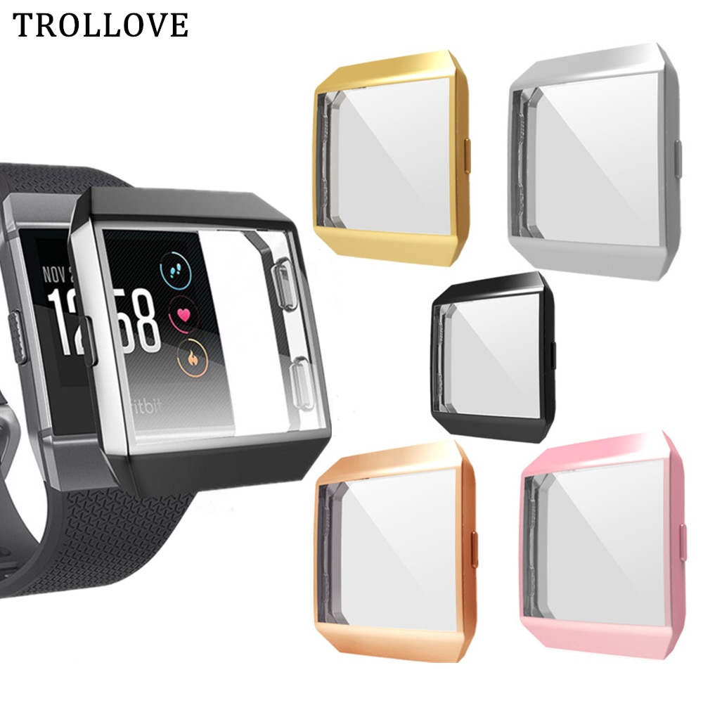 360 Degree Protection Cover For Fitbit Ionic Band Case Plating Coque Fit Bit ionic Watch Band Accessories Screen Protective Case